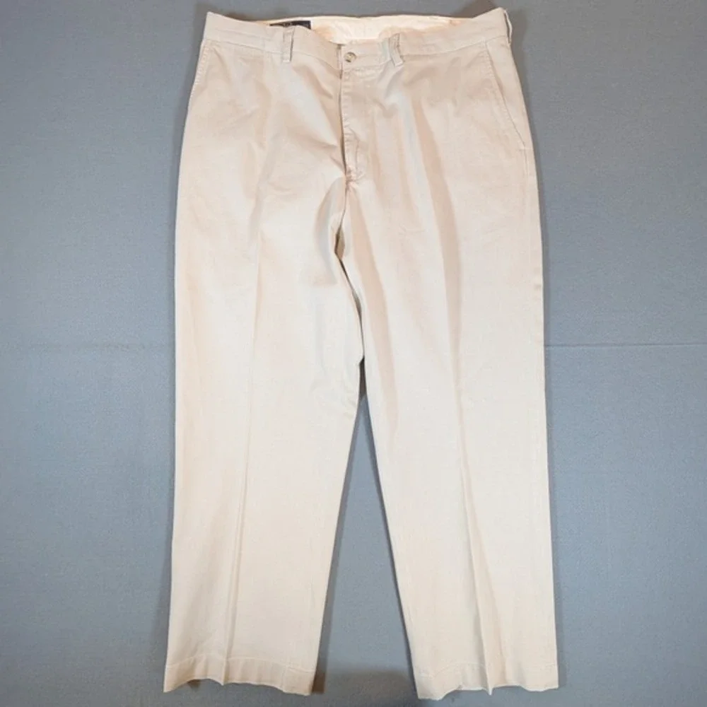 Polo Ralph Lauren Prospect Pant Mens 38x32 Flat Front Casual Dress Khaki Preppy